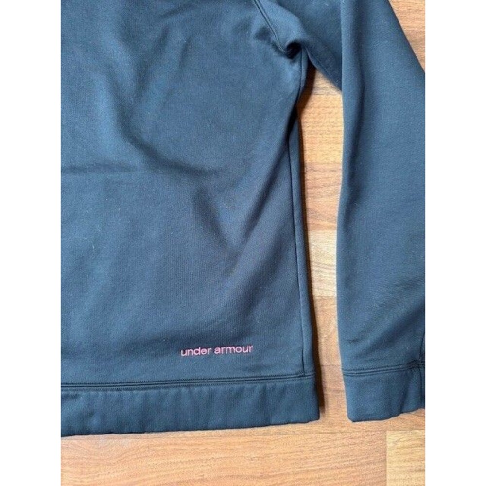 Under Armour Storm Hoodie Womens MED Black Pink Camo Logo Semi Fitted‎ ColdGear - Picture 7 of 9